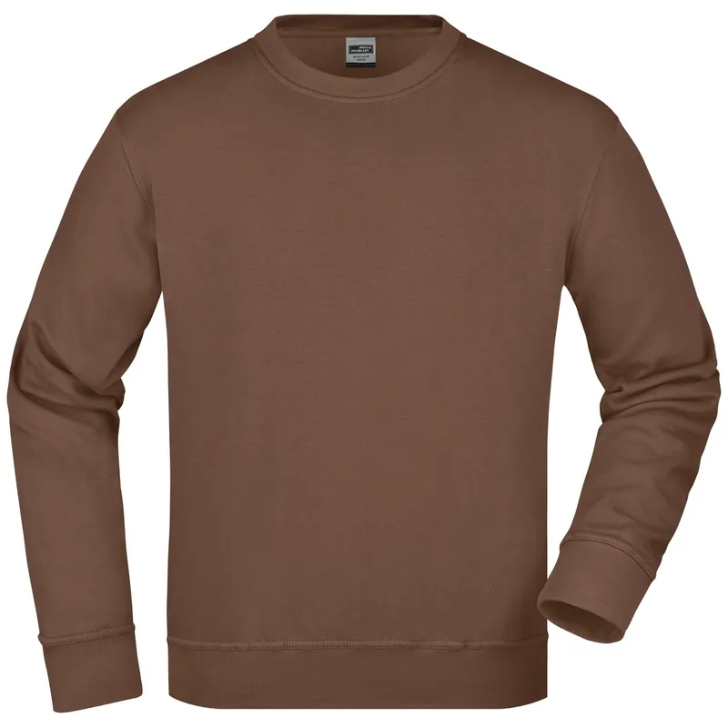 James & Nicholson James & Nicholson Klassisches Rundhals-Sweatshirt JN840, Brown, – Produktbild 1 von 1