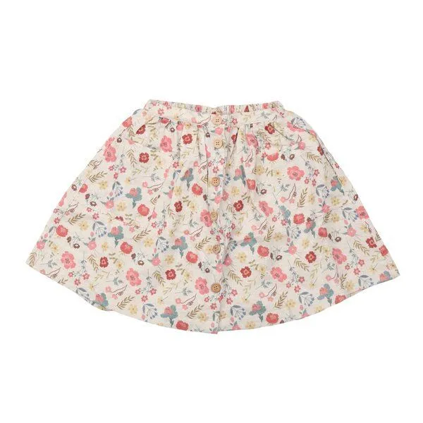Walkiddy Bio-Baumwollrock Flowers & Leaves - Mehrfarbig, GOTS-Zertifiziert, Wasser-Effizient, Fair-Trade – Walkiddy, Mehrfarbig, – Produktbild 1 von 2