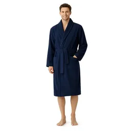 Bruno Barella Bruno Barella Herren Bademantel 100 % Biobaumwolle aus der türkischen Ägäis in Anthrazit, Sand, Navy – flauschig & saugfähig – Produktbild 1 von 1