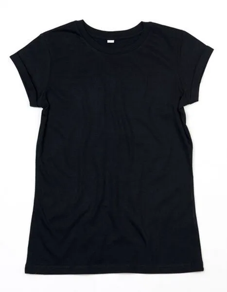 Mantis Mantis Damen Roll Sleeve T - Shirt lässig cooles Shirt, Schwarz, – Produktbild 1 von 2