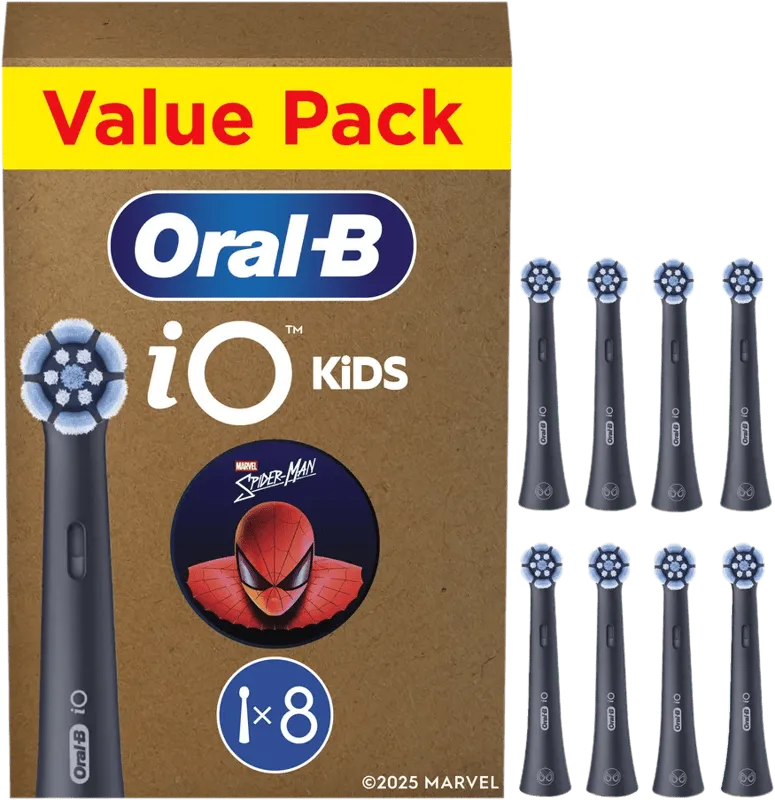 Oral-B Oral-B Aufsteckbürsten iO Kids Spiderman 8er Aufsteckbürsten – Produktbild 1 von 2