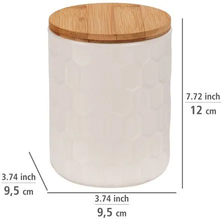 Wenko Wenko Vorratsdose Modell Maya, Keramik, (1-tlg), Frischhaltedose für Lebensmittel und Vorräte, luftdichter Deckel, Weiß, – Produktbild 6 von 8