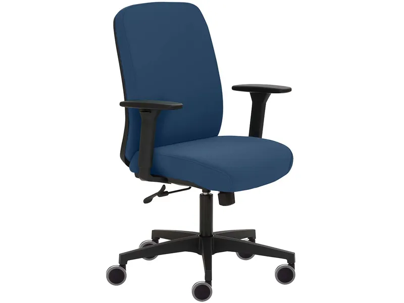 Bürodrehstuhl "2219" mit Armlehnen, Dunkelblau, – Produktbild 1 von 1