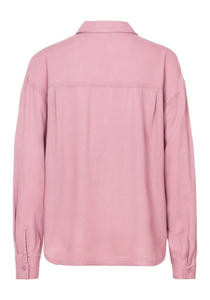 ragwear ragwear Langarmshirt JOCASTA mit Leinen, relaxed fit, Rosa, – Produktbild 3 von 4