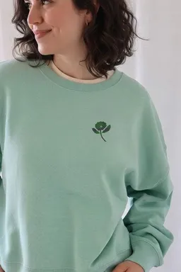 Kultgut Kultgut Artdesign - Biofair- Pulloversweater im Boxistyle / Autumnflower – Produktbild 1 von 1