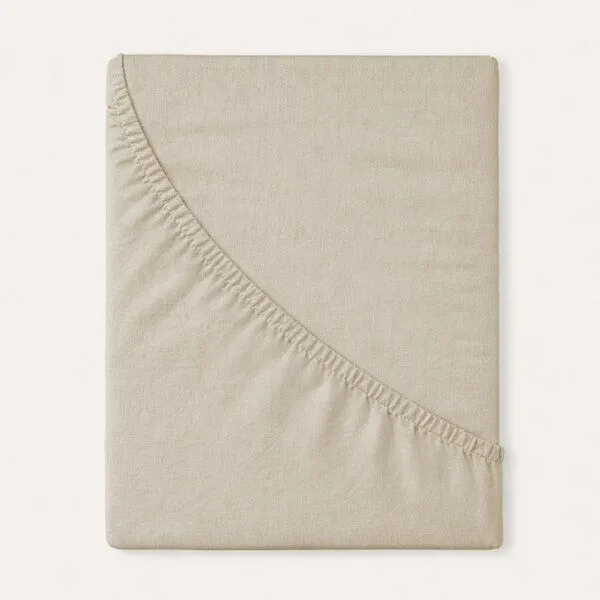 KUSHEL KUSHEL Bettlaken Spannbettlaken aus Leinen, Pure linen, – Produktbild 1 von 2