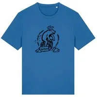 päfjes päfjes Wuuuu der Bär fährt Rad / Fahrrad - Fair Wear Männer Unisex Bio T-Shirt Siebdruck, Blau (mindful blue), – Produktbild 1 von 1