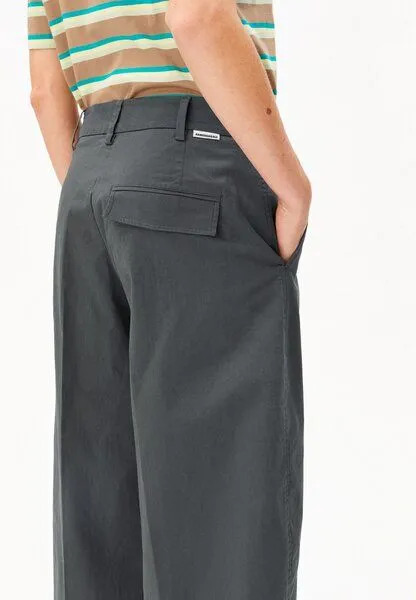 ARMEDANGELS ARMEDANGELS BARREL TWILL Damen Webhose aus Bio-Baumwoll Mix, Space steel, – Produktbild 3 von 4