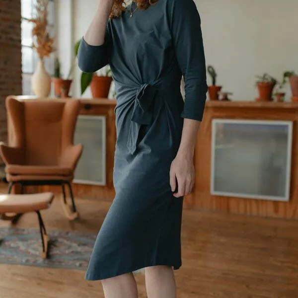 NORDLICHT NORDLICHT Langarm Jersey Kleid Greta, Grün, – Produktbild 2 von 4