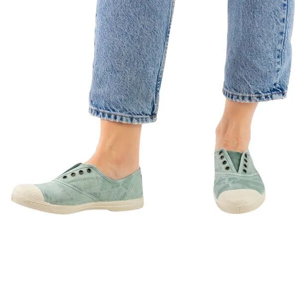 Natural World Natural World Vegan Damen Sneaker washed - Old Lavanda, Blau (aqua), – Produktbild 3 von 4