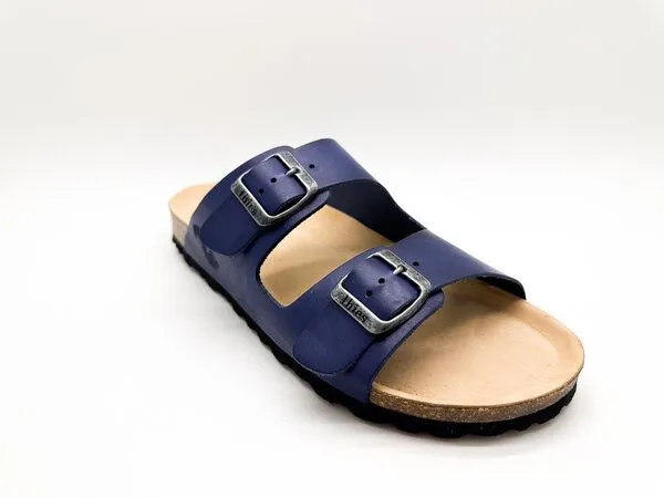 thies thies ® Eco Sandalen aus vegetabil gegerbtem Leder, Royal blue, – Produktbild 3 von 4