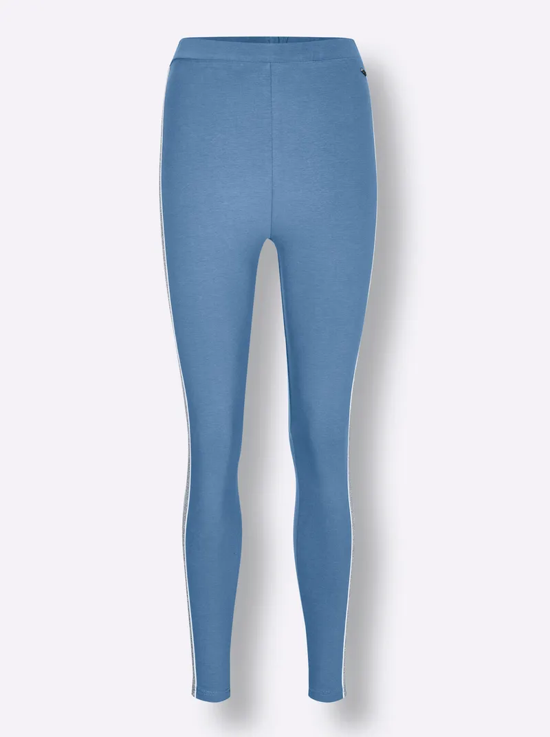 feel good Leggings mittelblau, Mittelblau, – Produktbild 1 von 2