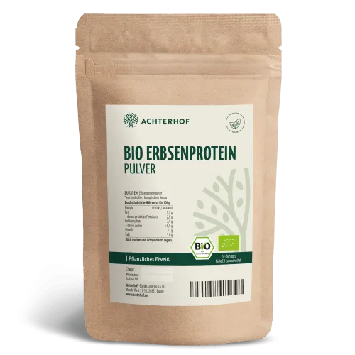 vom Achterhof Bio Erbsenprotein Pulver (500g) – Produktbild 1 von 1