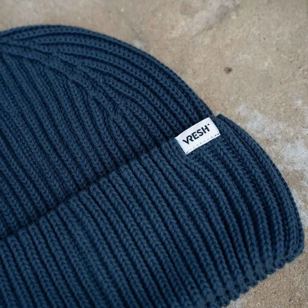 Vresh Clothing Vresh Clothing Avriel - Fisherman Beanie aus Biobaumwolle, Blueberry, – Produktbild 2 von 2