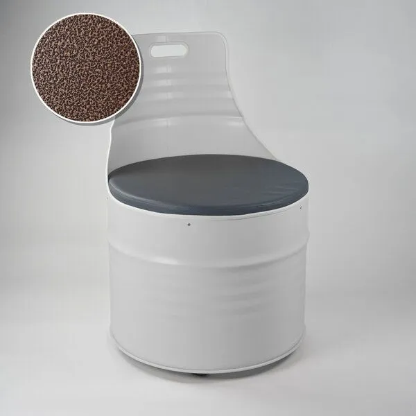 Lockengelöt Lockengelöt Sessel aus einem Hamburger Ölfass, Kupfer (struktur-gepulvert), – Produktbild 1 von 2