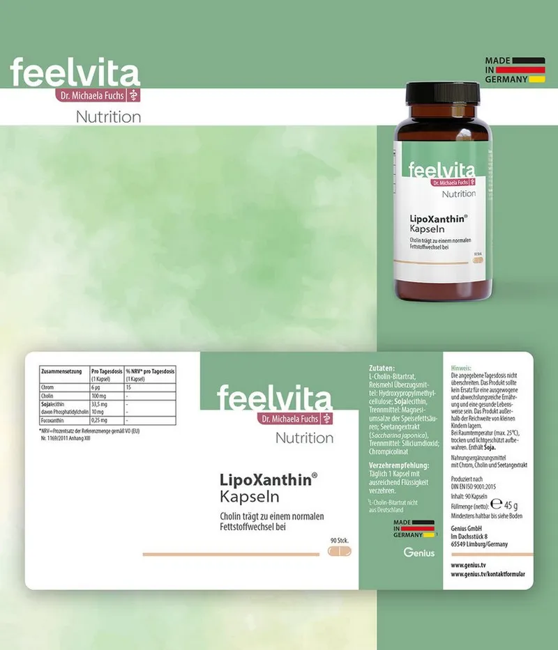 Genius Genius Feelvita Nutrition LipoXanthin® 180 Kapseln, 2er- Set à 90 St. – Produktbild 5 von 5