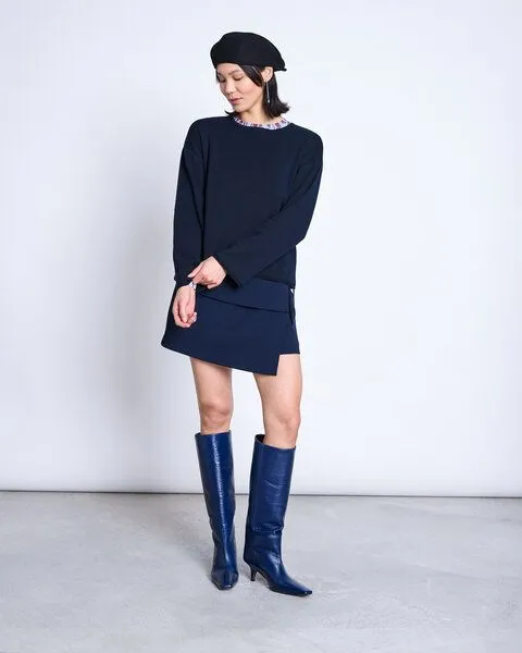 JAN N JUNE JAN N JUNE Strickpullover Light Knit Jumper WILLIAMSBURG, Nightfall, – Produktbild 5 von 6