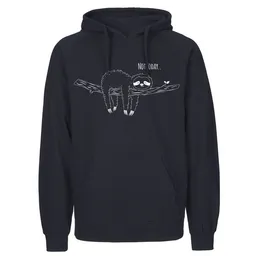 HANDGEDRUCKT HANDGEDRUCKT "Not Today..." Männer Hoody aus reiner Biobaumwolle (kbA) – Produktbild 1 von 1