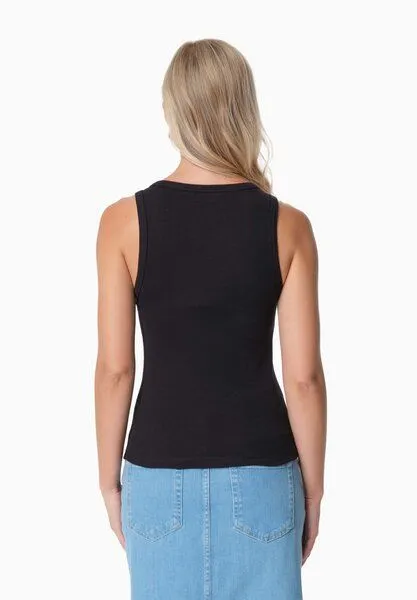 ORGANICATION ORGANICATION SOFFIA | Rib Top aus Bio-Baumwolle, Black, – Produktbild 4 von 4