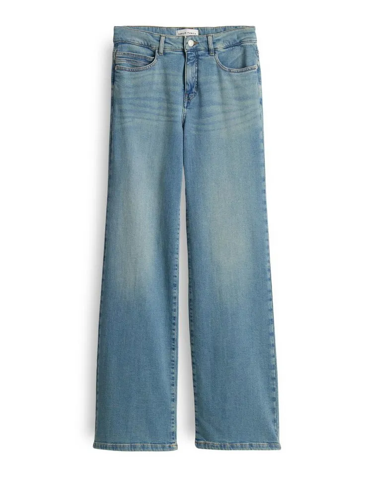 OPUS PANTS Weite Jeans MELLY MODERN mit Powerstretch Mid Rise Long, BCI Cotton, Zip-Fly – Produktbild 2 von 5