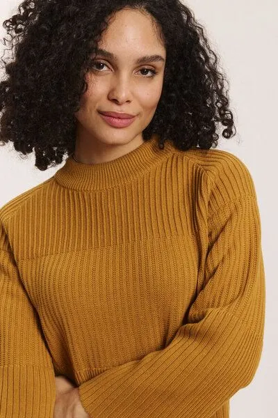 Tranquillo Tranquillo Strick-Pullover Sunnaa aus Biobaumwolle, Camel, – Produktbild 5 von 6