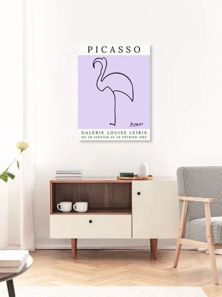 Photocircle Photocircle Poster / Leinwandbild - Picasso Flamingo – lila – Produktbild 3 von 4
