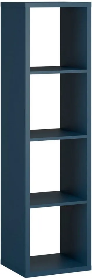 FORTE Standregal Mauro, FSC®-zertifiziert, Fachgröße 33x33cm, 4 Fächer, Blau, – Produktbild 2 von 5