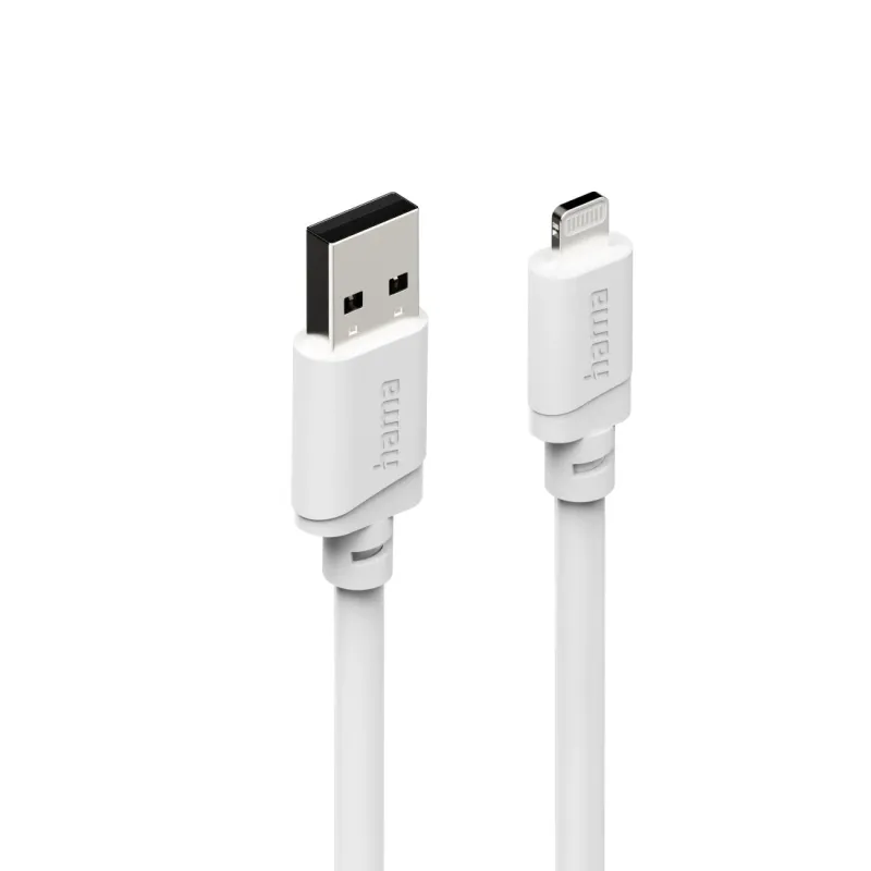Hama Hama Ladekabel, USB-A - Lightning, für iPhone/iPad, MFi, 3 m, Weiß, – Produktbild 3 von 6