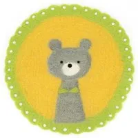 GLOBO Fair Trade GLOBO Fair Trade Sitzkissen /Tischset BÄR aus Wollfilz – Produktbild 1 von 1