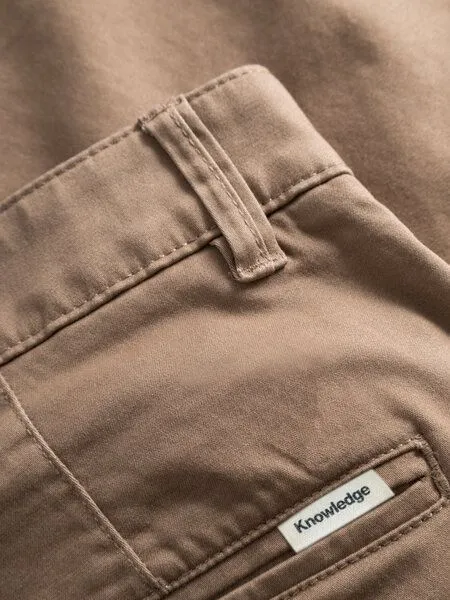 KnowledgeCotton Apparel KnowledgeCotton Apparel Chinohose - LUCA Slim Fit chino pant - mit Bio-Baumwolle, Braun (tuffet), – Produktbild 6 von 6