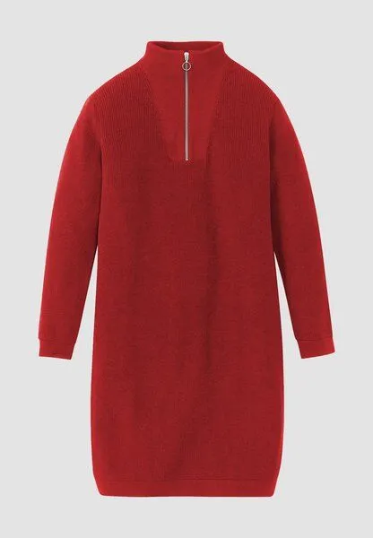 recolution Damen Strickkleid aus Bio-Baumwolle - STELLERA - recolution, Signal red (rot), – Produktbild 1 von 1