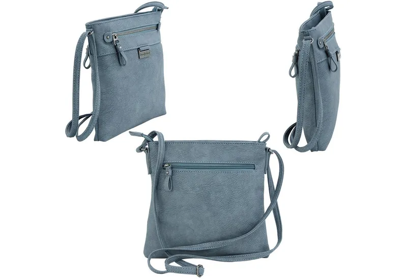 J JONES JENNIFER JONES Umhängetasche - Kleine elegante Damen Schultertasche - Crossbody Bag, leicht, Blau, – Produktbild 2 von 4