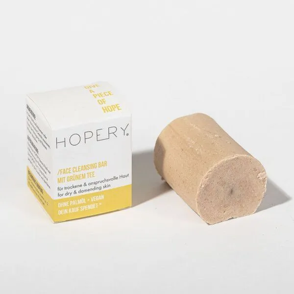 HOPERY HOPERY Gesichtsreinigung für trockene Haut - Face cleansing bar mit grünem Tee – Produktbild 1 von 3