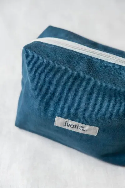 Jyoti - Fair Works Jyoti - Fair Works Baumwoll Kulturtasche Snaan, Ozean, – Produktbild 2 von 2