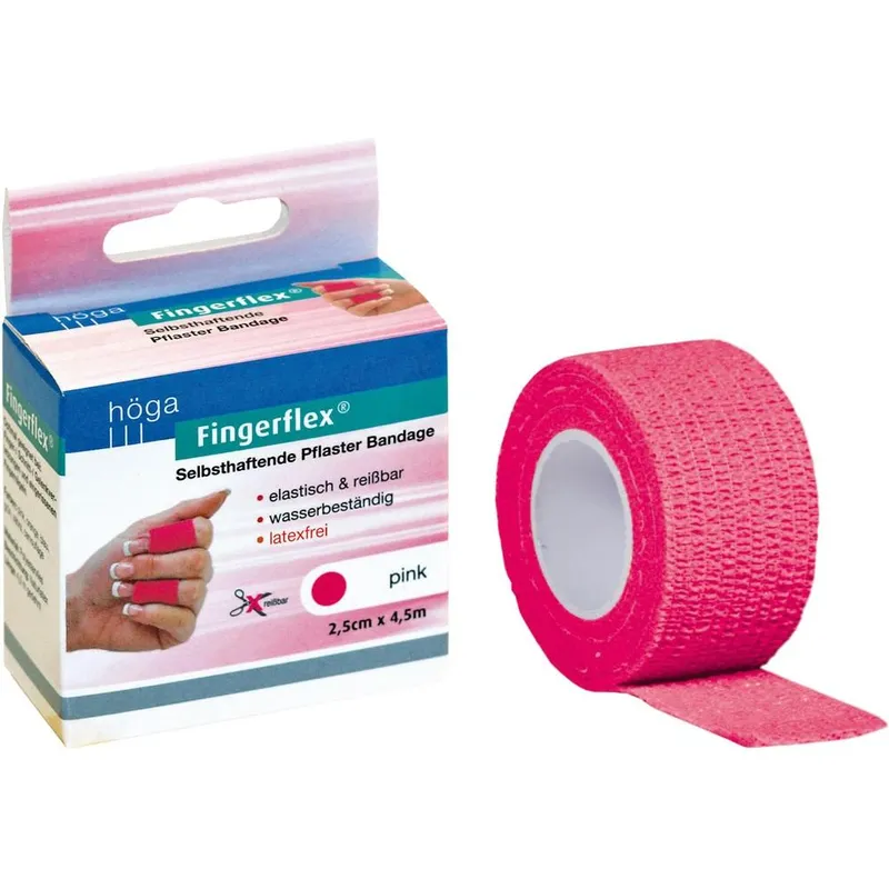 Höga-Pharm FINGERFLEX 2,5 cmx4,5 m pink 1 St Pflaster – Produktbild 1 von 1