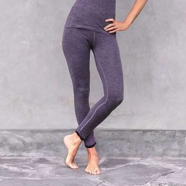 Jaya Jaya SOA MELANGE - Damen - Leggings für Yoga und Freizeit aus Biobaumwolle, Rose, – Produktbild 2 von 3
