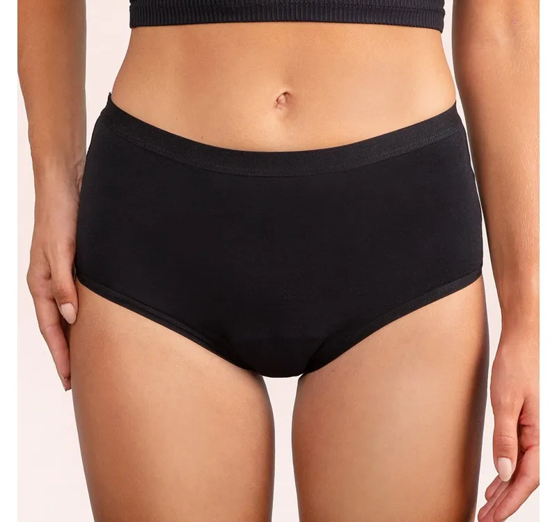 Taynie Taynie Periodenslip Periodenunterwäsche Damen starke Blutung - Comfort extra stark (1-St., 1er-Pack) Auslaufsichere Periodenunterwäsche / Periodenslip aus Bio Baumwolle, Schwarz, – Produktbild 1 von 5