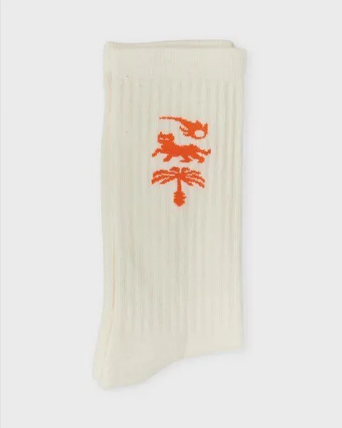 RICE RICE Socken AVY, Ecru/orange, – Produktbild 3 von 4