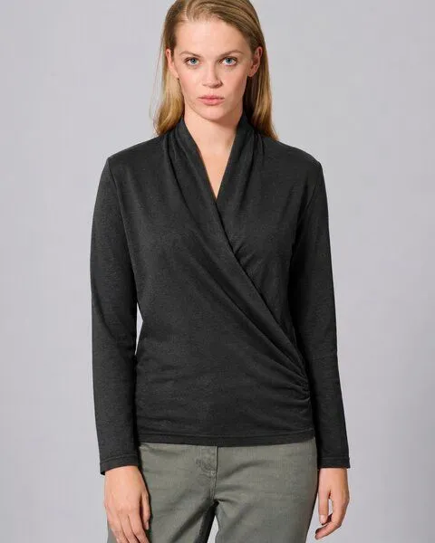 HempAge HempAge Langarmshirt Hanf/Biobaumwolle, Black(schwarz), – Produktbild 1 von 3