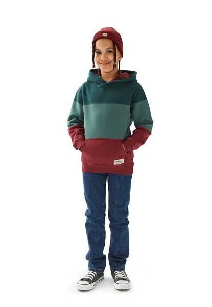 Band of Rascals Band of Rascals 3C Block Hooded, Racing-green-bordeaux, – Produktbild 4 von 4