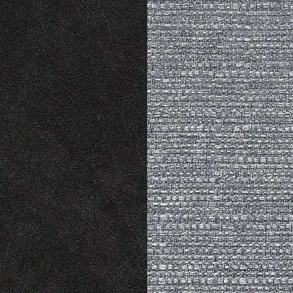 DOMO collection Hocker FLORES 60x60 cm, hochwertig, Grau|silberfarben, – Produktbild 5 von 5