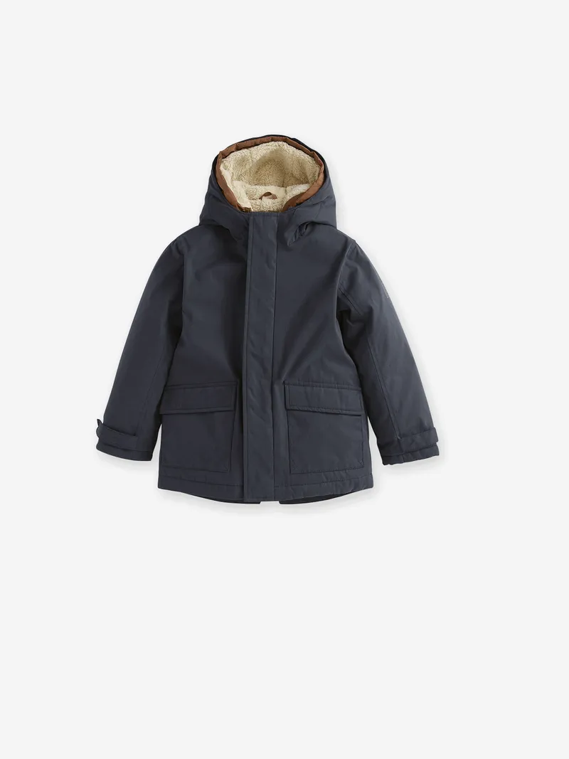 Vertbaudet Vertbaudet Jungen 3-in-1-Jacke mit Polyester, Dunkelblau/braun, – Produktbild 1 von 4