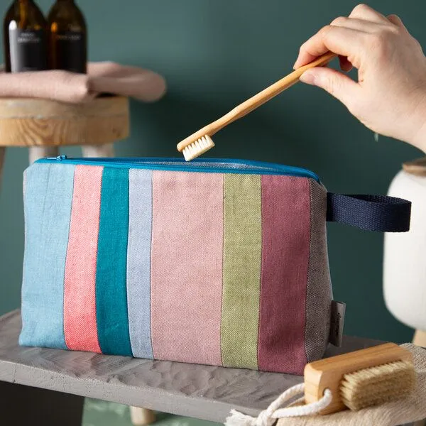 nahtur-design nahtur-design Nachhaltige Kulturtaschen | Leinen | verschiedene Farben, No_13 (bunt), – Produktbild 1 von 4