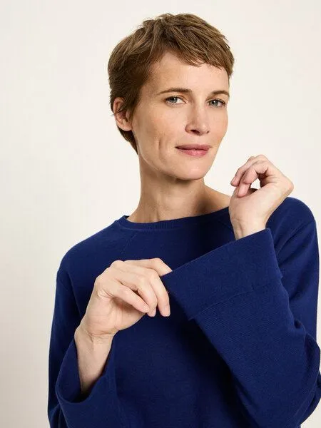 LANIUS LANIUS Pullover in Punto Milano, Purple blue, – Produktbild 3 von 4