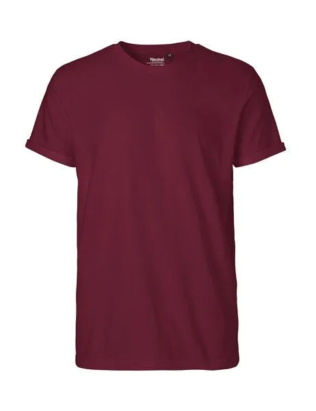 Neutral® - 3FREUNDE Neutral® - 3FREUNDE Männer T-Shirt Roll-Up, Bordeaux, – Produktbild 1 von 4