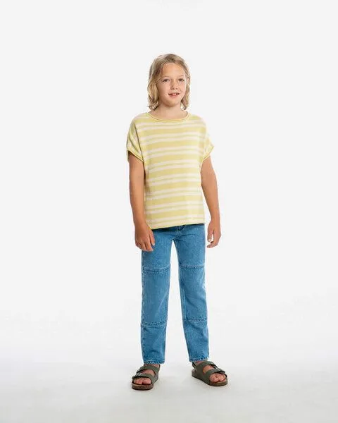 MATONA Matona T-Shirt | Boxy Knit T-Shirt | aus Bio-Baumwolle | GOTS-zertifiziert, Vanilla/bone, – Produktbild 3 von 4
