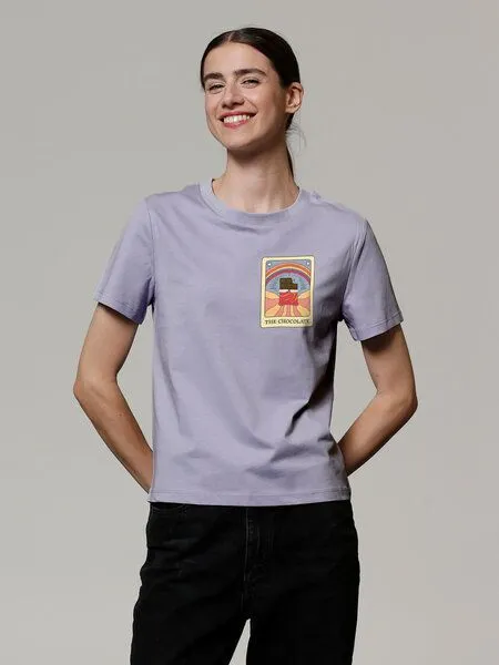watapparel watapparel T-Shirt Frauen Tarot The Chocolate, Lavender, – Produktbild 1 von 3