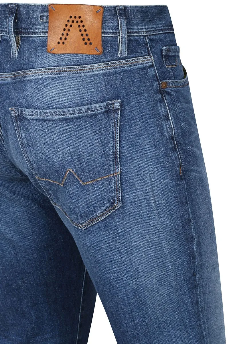 Alberto Alberto Slim Organic Denim Dark Blue - Größe W 35 - L 30, Blau, – Produktbild 2 von 3