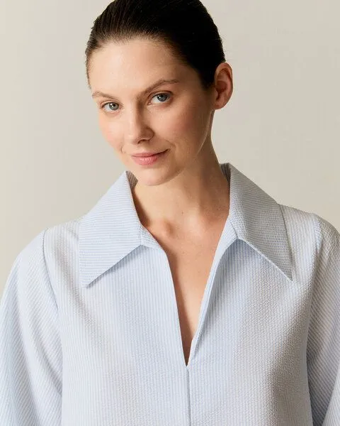 Studio.29 Studio.29 Ester Dress - Seersucker, Blue-white striped, – Produktbild 4 von 4