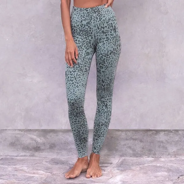 Jaya Jaya SUSAN ANIMAL - High-Rise Leggings mit Allover-Animal-Print, Aqua/grün, – Produktbild 3 von 4